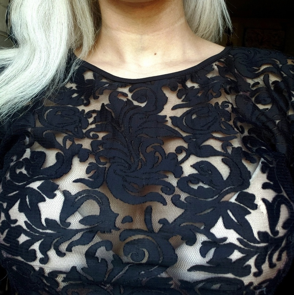 Black floral peplum blouse